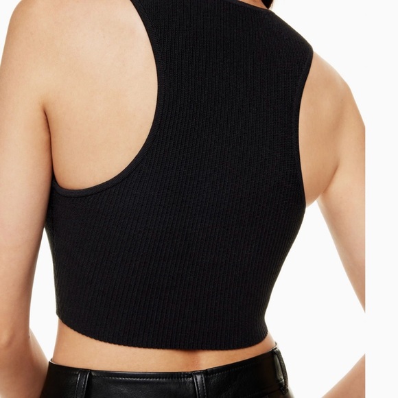 Babaton Sculpt Knit Racer Cropped Tank - Picture 2 of 4